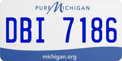 MI license plate DBI7186