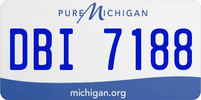 MI license plate DBI7188