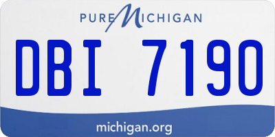 MI license plate DBI7190