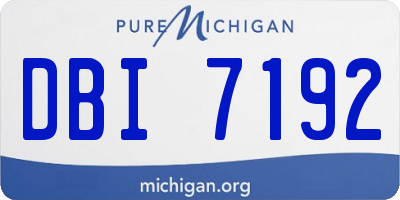 MI license plate DBI7192