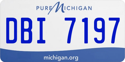 MI license plate DBI7197