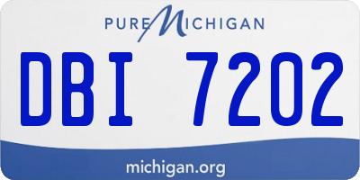 MI license plate DBI7202