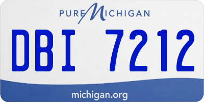 MI license plate DBI7212