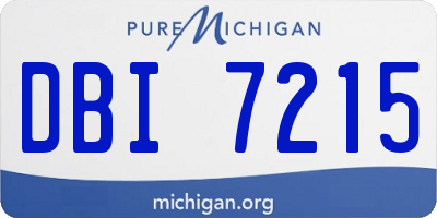 MI license plate DBI7215