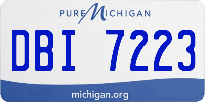 MI license plate DBI7223