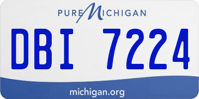 MI license plate DBI7224