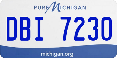 MI license plate DBI7230