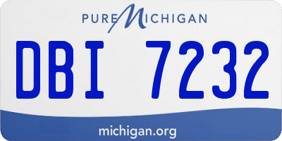 MI license plate DBI7232