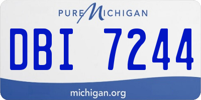 MI license plate DBI7244