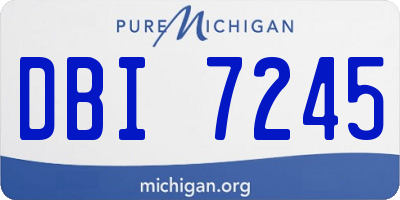 MI license plate DBI7245