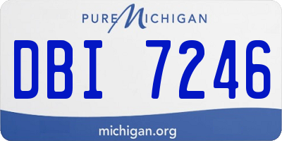 MI license plate DBI7246