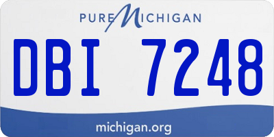 MI license plate DBI7248