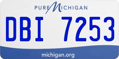 MI license plate DBI7253