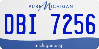 MI license plate DBI7256