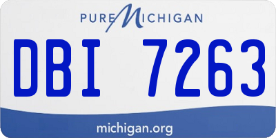 MI license plate DBI7263