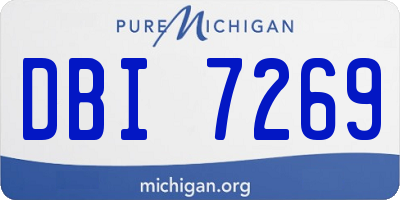 MI license plate DBI7269