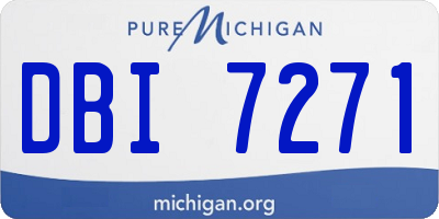 MI license plate DBI7271