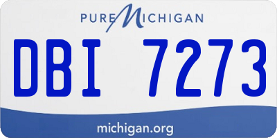 MI license plate DBI7273