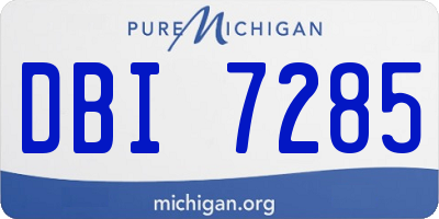 MI license plate DBI7285
