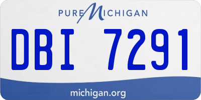 MI license plate DBI7291