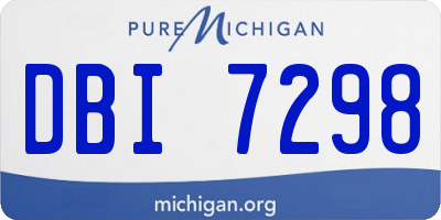 MI license plate DBI7298