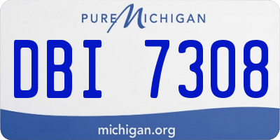 MI license plate DBI7308