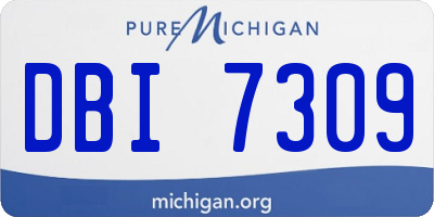 MI license plate DBI7309