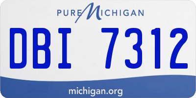 MI license plate DBI7312