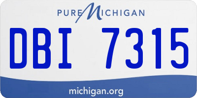MI license plate DBI7315