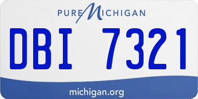 MI license plate DBI7321