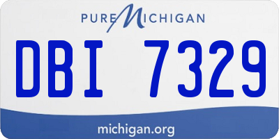 MI license plate DBI7329