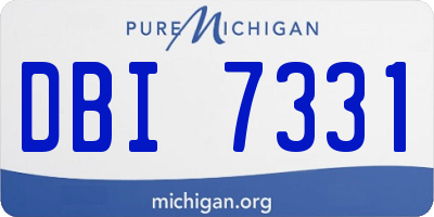 MI license plate DBI7331