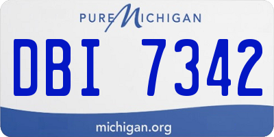 MI license plate DBI7342