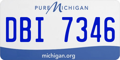 MI license plate DBI7346