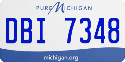 MI license plate DBI7348
