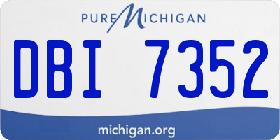 MI license plate DBI7352