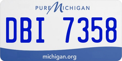 MI license plate DBI7358