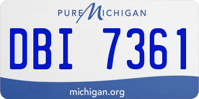 MI license plate DBI7361