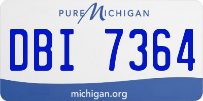 MI license plate DBI7364