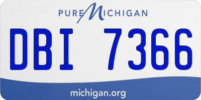 MI license plate DBI7366