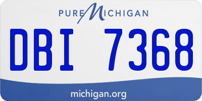 MI license plate DBI7368
