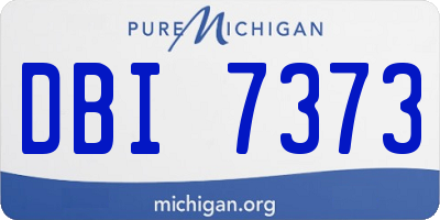 MI license plate DBI7373