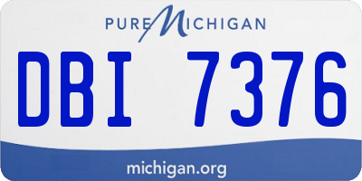 MI license plate DBI7376