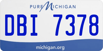 MI license plate DBI7378