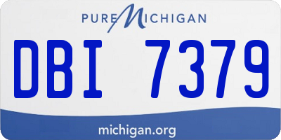 MI license plate DBI7379