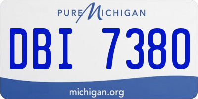 MI license plate DBI7380