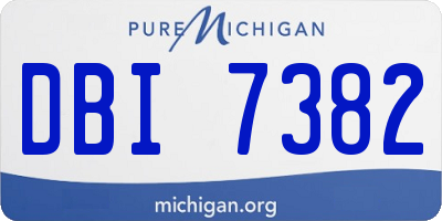 MI license plate DBI7382