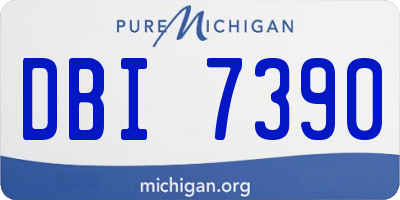 MI license plate DBI7390