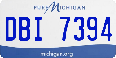 MI license plate DBI7394