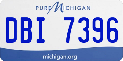 MI license plate DBI7396